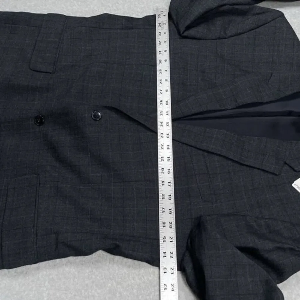 Jos A Bank Travelers Collection Sport Coat 44L Glen‎ Plaid 100% Wool Blazer NWT
